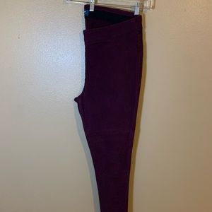Burgundy jeggings